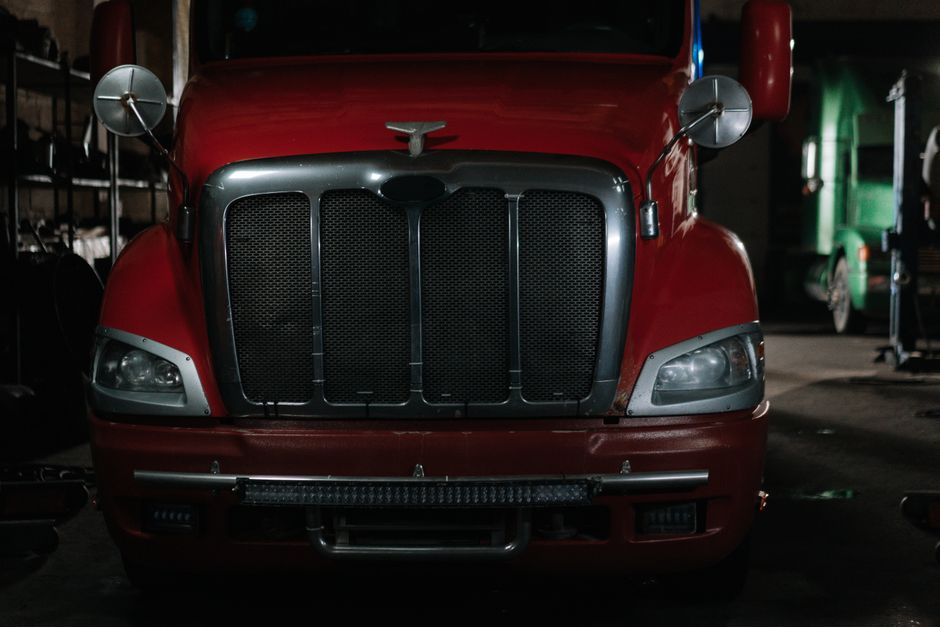 Transport truck used for hauling vehicles
