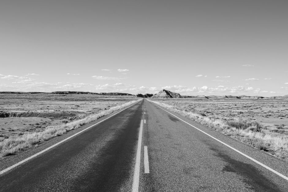 Long stretch of open highway