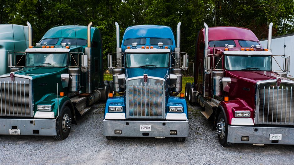 Semi trucks used for open car transport