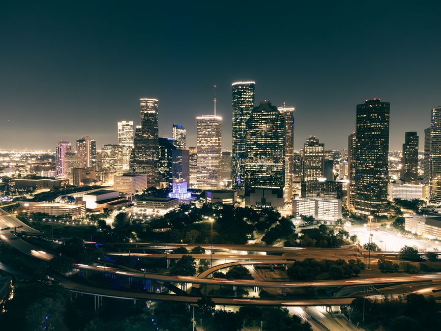 Houston skyline at night